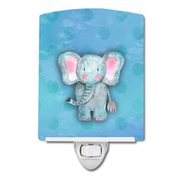 Carolines Treasures BB7372CNL Blue Elepant Watercolor Ceramic Night Light