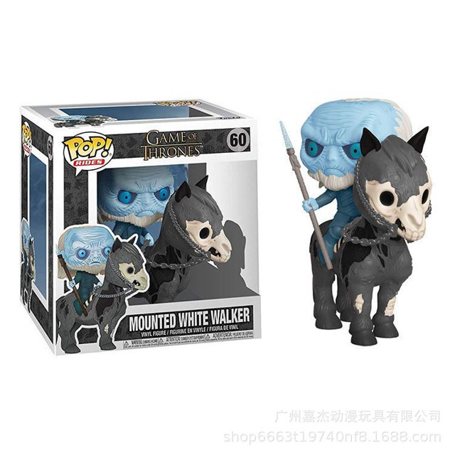 Funko POP Periféricos de Juego de Tronos Jon el Rey Nocturno montando un dragón y un fantasma blanco montando un caballo Figura de Daenerys