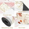 thumbnail image 6 of FREEAMG Pink Marble Triangles Long Trivet Table Runner Non-Slip Heat Resistant Table Protector Waterproof Easy to Clean Modern Polygon Abstract Hot Pads Pot Holders Table Mats, 6 of 7