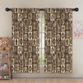 thumbnail image 5 of Blackout Kids Curtains,Bigfoot and Paw Print Brown Pattern Children's Insulated Curtains Set Of 2,Bedroom Essentials,Toddler Room Decor 52"x63", 5 of 5