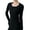 Black, variant on Women's Long Sleeve Round Neck Slim Fit Yoga Top Breathable Sports Cover-Up Black S