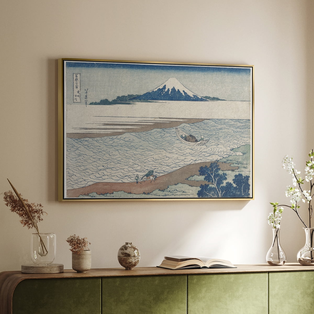 Vintage Landscape-CXXX By Wexford Home Framed in Gold Wood Gallery Wrapped Canvas 17 in. x 25 in.