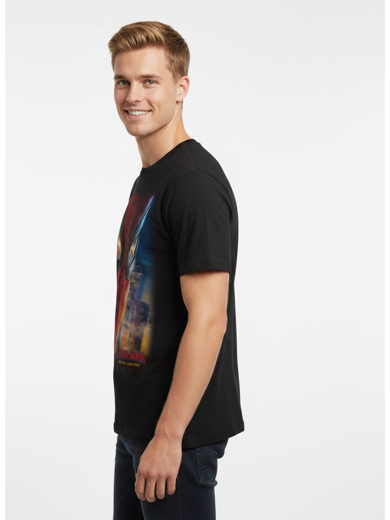 Marvel Spider-Man, Men's & Big Men's Graphic Tee, Big Face Poster, Sizes S-3XL