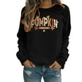 thumbnail image 5 of Yteetum Pumpkin Print Sweatshirts for Women Halloween Thanksgiving Print Crewneck Hoodless Sweatshirt Tops Womens Casual Pumpkin Season Print Round Neck Loose Fits Long Sleeve Sweatshirts Fall Trendy, 5 of 6