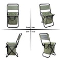 thumbnail image 4 of Fishing Chair with Cooler Bag Compact Fishing Stool Foldable Camping Chair, 4 of 6