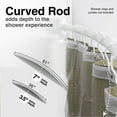 thumbnail image 6 of Wall-Mounted Adjustable Curved Shower Rod, White Finish, 6 of 11