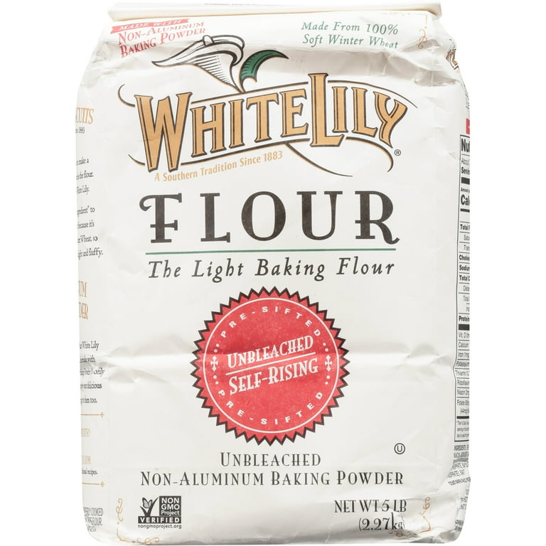 White Lily Unbleached Self Rising Flour, 5 lb Bag