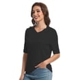 thumbnail image 4 of Casual Women's V-Neck T-Shirts, Trendy Half Sleeve Tops, 4 of 5