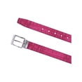 thumbnail image 3 of CTM Leather Matte Reversible Croc Print Clamp on Buckle Belt, 3 of 6