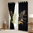 thumbnail image 3 of Manfei Patriotic Eagle Kitchen Curtains,1776-2026 Print Black Out Curtains Pack of 2 (42x63 Each),July 4Th Gifts, 3 of 7