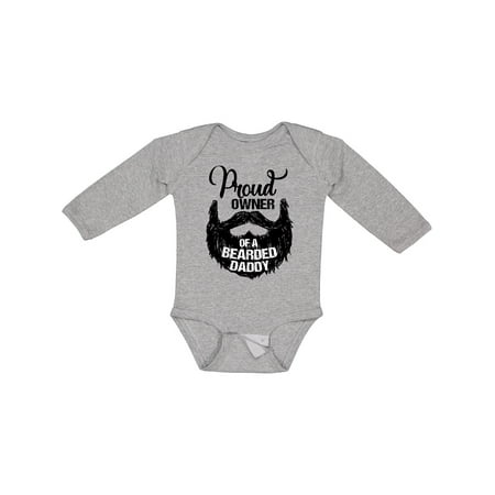

Inktastic Proud Owner of a Bearded Daddy Gift Baby Boy or Baby Girl Long Sleeve Bodysuit