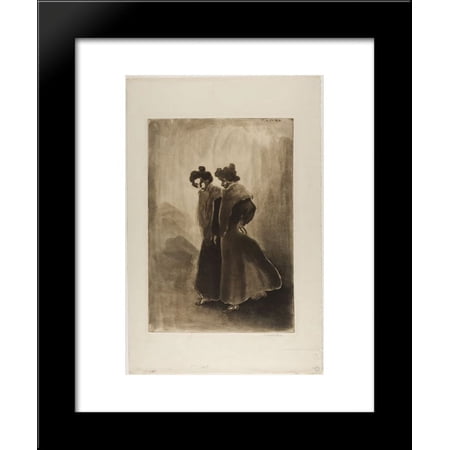 Deux Femmes 20x24 Framed Art Print by Theophile Steinlen