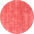 thumbnail image 1 of Ahgly Company Machine Washable Indoor Round Abstract Red Modern Area Rugs, 8' Round, 1 of 4