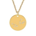thumbnail image 1 of Collier en Acier Titane Serti de Diamants Mode 12 Constellations Bijoux, 1 of 9
