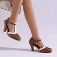 thumbnail image 6 of SACFOF Womne's T-Strap Mary Jane Oxfords Pumps Vintage Mid Kitten Heels Lolita Round Toe Dress Shoes for Wedding Party, 6 of 6