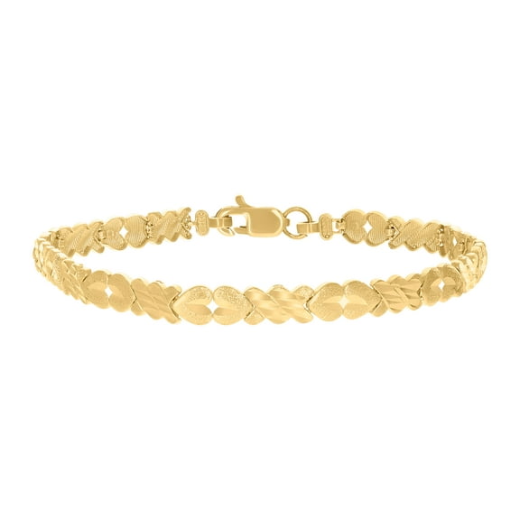 10K Yellow Gold Womens Stampato 8" Bracelet
