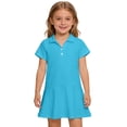 thumbnail image 3 of LWavelet Back to School Uniform Dress for Girls Short Sleeve Pique Polo Dress Summer School Uniform Kids Casual Sundress, 3 of 6