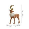thumbnail image 2 of Fwttom Reindeer Christmas Decorations Indoor - Simulation Reindeer Desktop Small Figurine Christmas Deer Decor for Holiday Vacation Party, 2 of 6