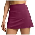 thumbnail image 2 of JIKNTTR Women's Shorts Hiking Athletic Shorts Double Layered Pleats Tennis Skirts High Waisted Skirt With Shorts Pockets Workout Athletic Skorts Summer Beach Shorts 2024 Fashion Vacation Outfit, 2 of 8