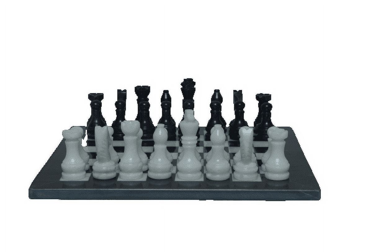 JT Handmade Black and White Full Marble Chess Game Set- Original Marble Chess – Non Wooden Metal – Non Magnetic – Non Backgammon