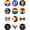 A, variant on 12 Pack Rainbow Pride Flag Pin Badge LGBTQ Lapel Brooch for Clothes Bags Celebration