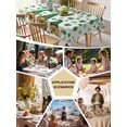 thumbnail image 5 of St Patricks Day Table Cloth, Waterproof Tablecloth for Rectangle Tables, Green Shamrock Spring Watercolor Gnomes Beige Reusable Washable Fabric Table Cover for Restaurant Kitchen Dining 60"x84", 5 of 9