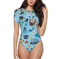 thumbnail image 1 of Balery Animal Pirate Body de cuello redondo de manga corta para mujer Tops de manga corta Tops básicos-XX-Large, 1 of 7