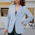 thumbnail image 4 of Casual Blazers for Women 2025 Long Sleeve Notch Lapel Collar Slim Fit Business Casual Work Office Jacket, 4 of 7
