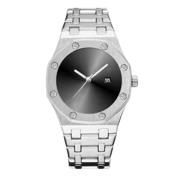 Elegant Alloy Quartz Watch - Waterproof, Fashionable, and Durable Strap - Stylish Timepiece for Men
