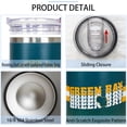 thumbnail image 2 of Green Bay Tumbler Cup - Green Bay Gifts for Men - 40 OZ Insulated Stainless Steel Coffee Travel Mug with Lid and Straw, 2 of 6