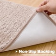 thumbnail image 5 of XWZO Bathroom Mat 1 Piece for Shower Floor, High Pile Absorbent Non Slip Bath Rug with Rubber Backing, Camel, 20x31 Inch, 5 of 7