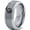 Grey Bevel Tungsten, variant on Tungsten Gear Mechanic Engineer Wrench Band Ring 8mm Men Women Comfort Fit Gray Bevel Edge Brushed Polished