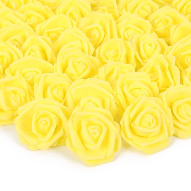 100 Uds. Cabezas de flores de rosas artificiales, rosa de espuma para manualidades, ramos de boda, centros de mesa, arreglos, decoración del hogar para fiestas