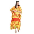 thumbnail image 2 of Women's Tribal Print Plus Size Kaftans Dress Polyester Long Maxi Kimono for Ladies Casual Nightwear Gypsy Caftan Dresses Online, 2 of 2