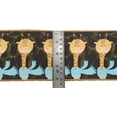 thumbnail image 1 of IBA Indianbeautifulart Brown Muffler & Ziraffe Kids Fabric Lace Dressmaking Velvet&nbsp;Trim&nbsp;Tape Printed Sewing Lace 9 Yards 4 Inches, 1 of 3