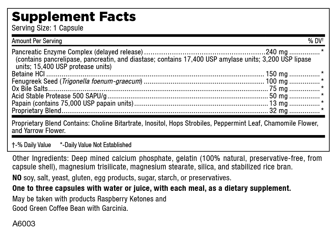 Mt. Angel Vitamins - Fat Digesting Enzymes - Slim-Zymes - 100 Capsules
