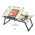thumbnail image 4 of HONEIER Laptop Desk with 5 Adjustable Angles, Folding Lap Tray with Cup Slot, Bed Desk Tray Table for Eating Reading Working on Bed Couch Sofa, Lap Desk for Home Office, Bedroom, 4 of 7