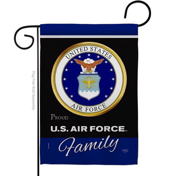 G158414-BO 13 x 18.5 in. Air Force Proudly Family Garden Flag with Armed Forces Double-Sided Decorative Vertical Flags House Decoration Banner Yard Gift