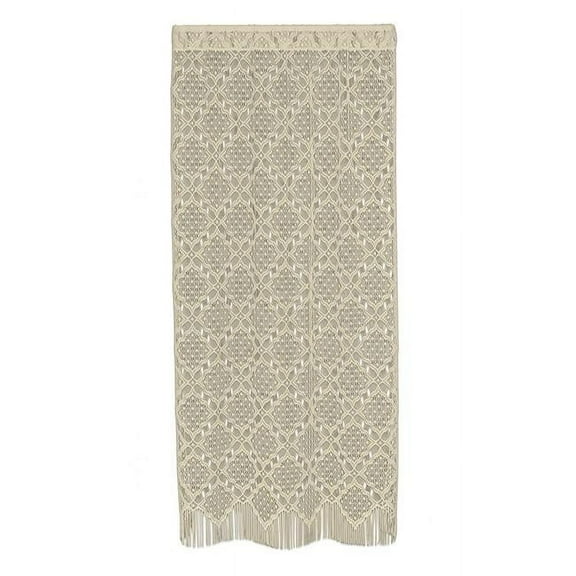 Heritage Lace 6415C-4863 48 x 63 in. Diamond Fringe Panel, Cafe
