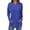 Blue, variant on Women's Long Sleeve Tops with V-Neck and Button Detail, Casual Petite T-Shirts with Drop Shoulder and Curved Hem, Breathable Comfortable Blouse for All Seasons Beige L