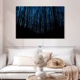 thumbnail image 2 of Elephant Stock Gothic Forest Wall Art - Horizontal Canvas Wall Art - Living Room Wall Decor - Gothic Canvas - Black And Blue Decor - 48" x 32", 2 of 8