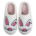 thumbnail image 3 of Peggybuy Plush Rabbit Slippers Comfortable Thermal Animal Slippers Anti Slip Fluffy Home Slippers Easter Bunny Slippers for Autumn Winter, 3 of 9