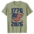 thumbnail image 4 of HCYSFG Womens Summer Crew Neck Elbow Sleeve Tops July 4th Independence Day Flag Motif Tees 250th Anniversary T-Shirts, 4 of 4