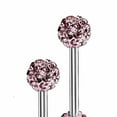 thumbnail image 3 of pitrice 1 Pair Rhinestone Lip Chin Ring Ear Stud Stainless Steel Piercing Lip Rings Internal Thread Lip Rings Body Jewelry, 3 of 8