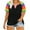 Red|Rainbow, variant on Plus Size Summer Tops for Women Floral Printed T-shirts Loose Fit Casual V Neck Blouse S-5XL Graphic Tees (XL, Red|Rainbow)