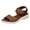 Brown, variant on Walking Sandals Women Soft Cushion Low Wedge Mesh Flat Shoes Summer Comfy Indoor Outdoor Slip on Casual Shoes Beige Size 6.5
