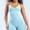 light blue, variant on Yoga Womens Sports Bra Tank, Low Impact Spaghetti Thin Strap Workout Yoga Top Tank(lemon M)
