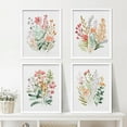 thumbnail image 2 of PixonSign 4 PCS Adhesive Canvas Poster Colorful Wildflower Framed Wall Prints Forest Bouquet Multicolor Botanical Floral Digital Art Set Nature Wilderness Modern Art Decor - 11"x14" White, 2 of 5