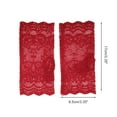 thumbnail image 3 of Unique Bargains 1 Pair Sunblock Fingerless Gloves Floral Thin Sun Block Driving Gloves for Women Red, 3 of 5