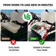 thumbnail image 4 of Golf Cart Seat Covers for 2 Seater,Red Snowman Christmas Microfiber Cart Seat Towel Blanket,Xmas Tree Snowflake Vintage Absorbent Breathable Non Slip Bench Seats Protector for Golf Course 51"x31", 4 of 9